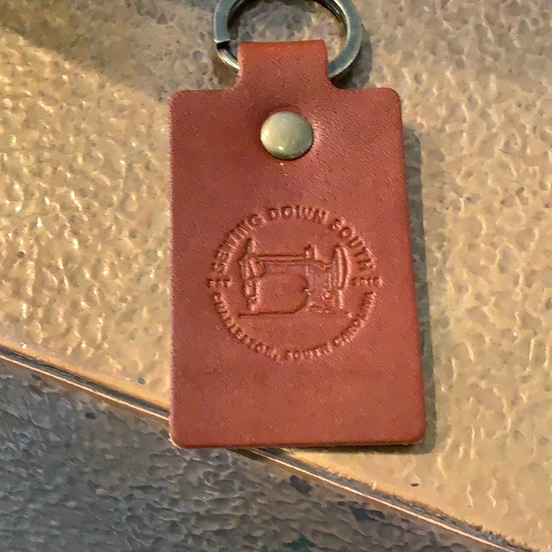 SDS leather keychain- Chestnut