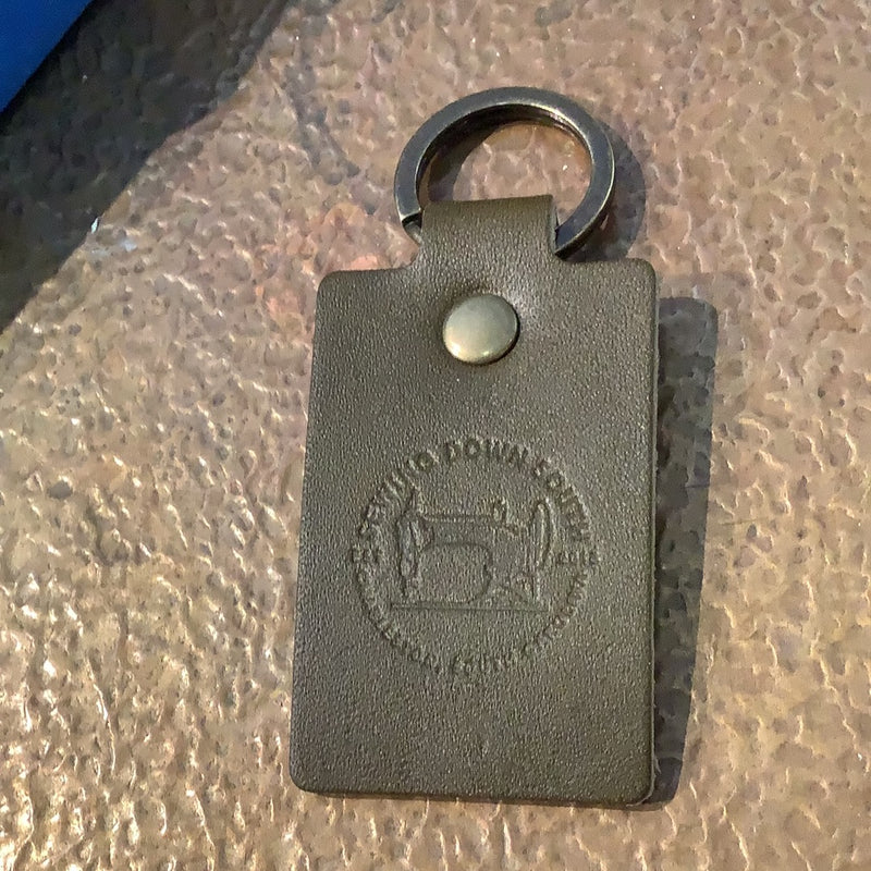 SDS leather keychain- Olive