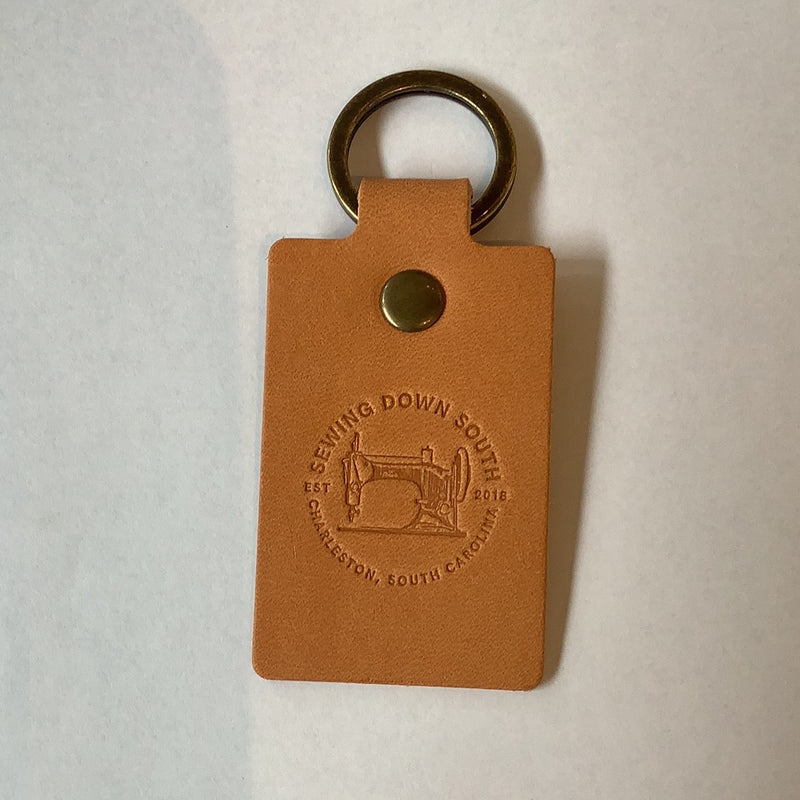 SDS leather keychain- Natural