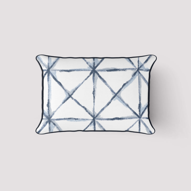 Modern Collection: Navy Grid Lumbar Pillow