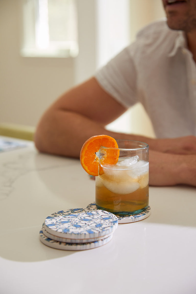 Blue Crab Craze Coaster Set