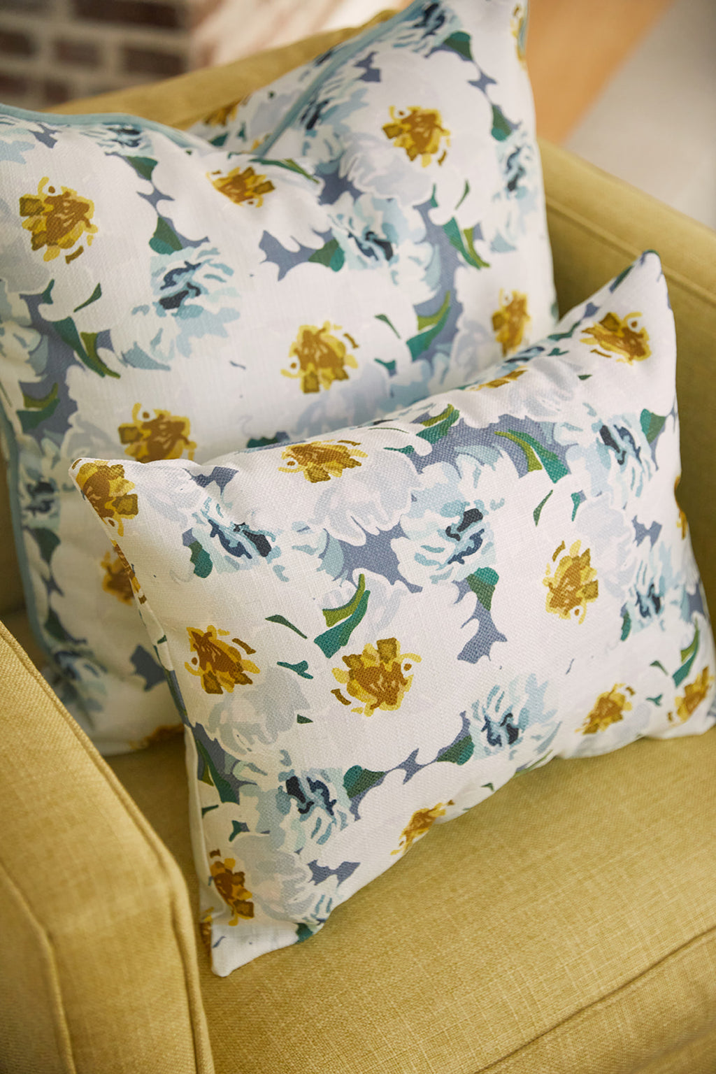 Bee & Florals Collection: Blossoming Peonies Lumbar Pillow