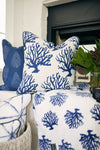 Navy Coral Blanket