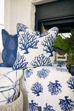 Navy Coral Blanket