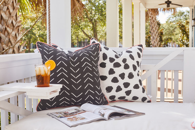 Modern Outdoor: Black Arrows Pillow
