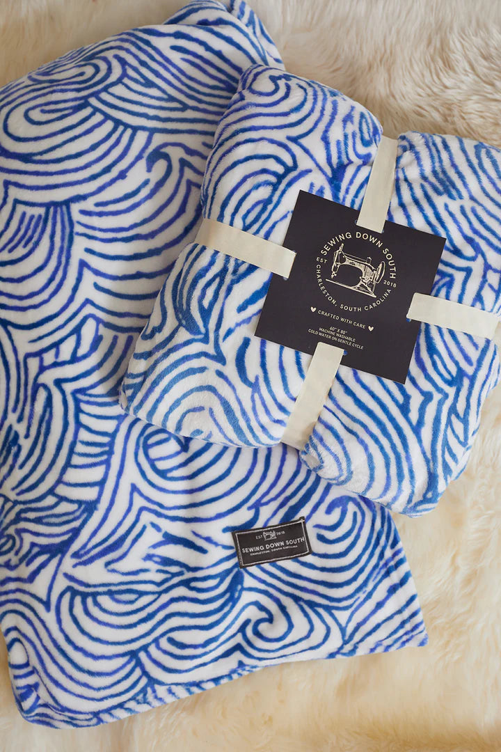 Sew Cozy Book Bundle: Signed Pillow Talk + Bookmark + Wave Blanket