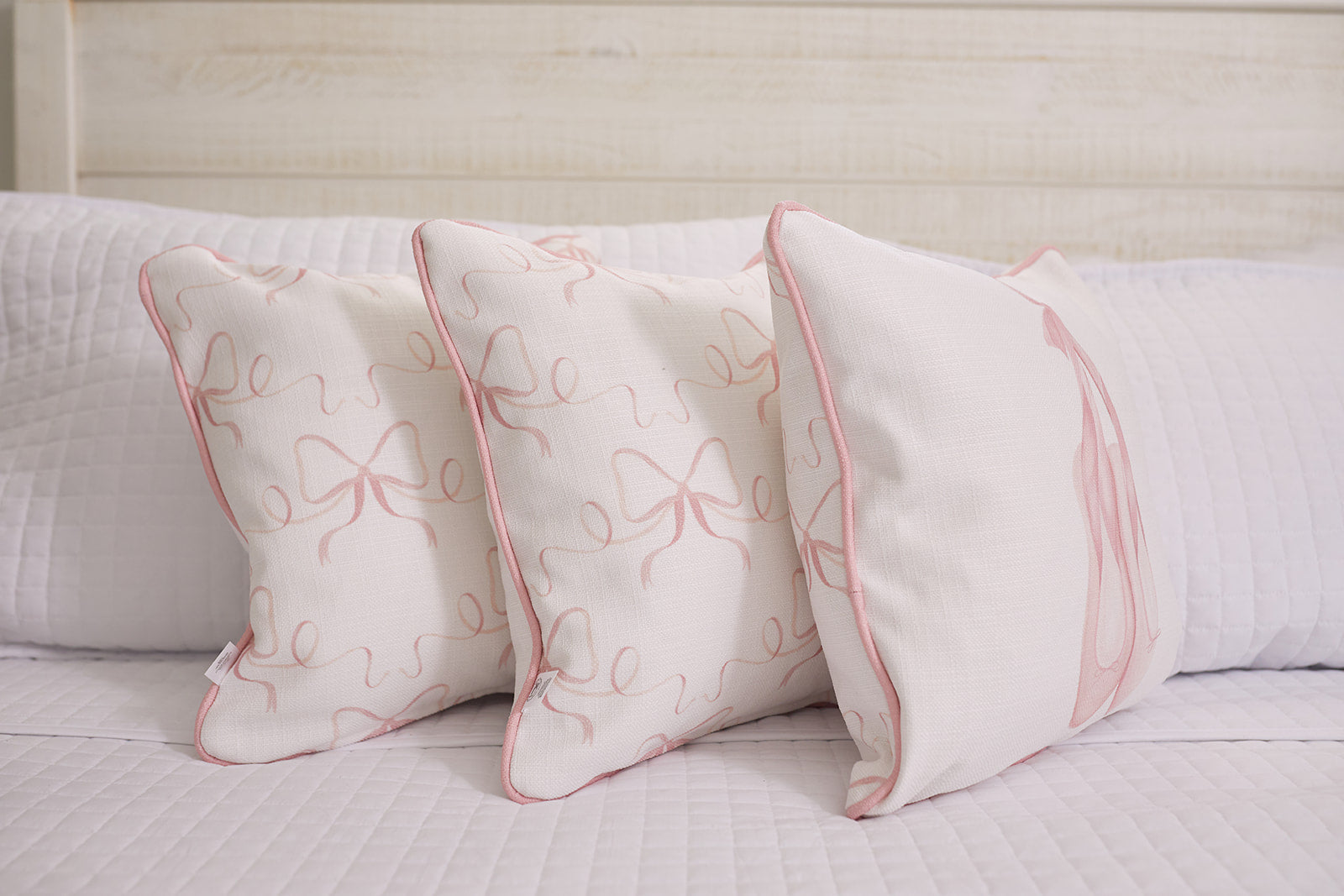 Pink bow pillow deals
