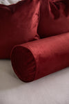 Velvet Collection: Wine Bolster Pillow