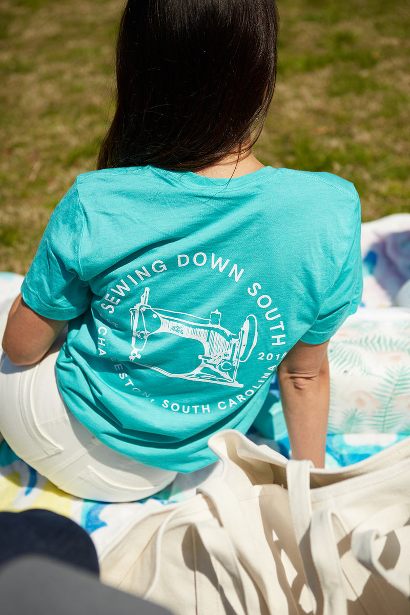 Sewing Down South Logo Tee, Rainbow Row Colors