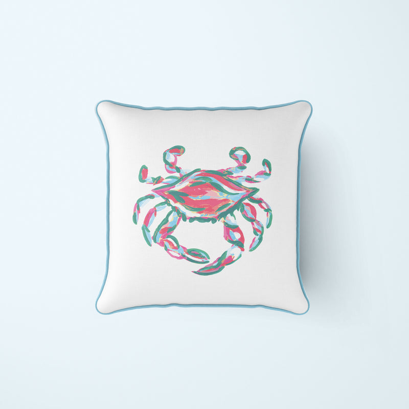 Outdoor Coral King Crab Pillow